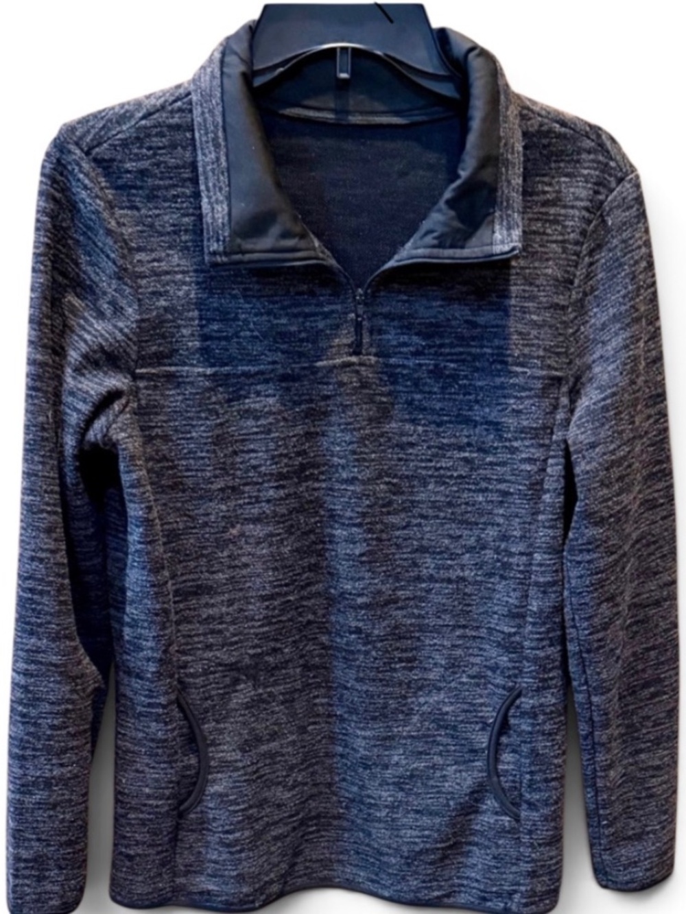 Dark Gray Warm Zipper Pullover. Sz S. (See measurements could be S-M)